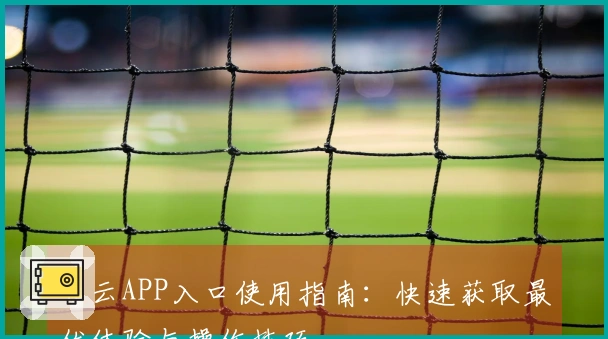 开云APP入口使用指南：快速获取最优体验与操作技巧